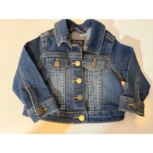 NWOT The Children's Place Blue Jean Denim Jacket Snap Close Size 6-9 Months Cute